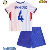 France Dayot Upamecano #4 Replica Away Minikit Euro 2024 Short Sleeve (+ pants)